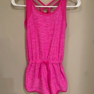 two adorable athletic wear rompers